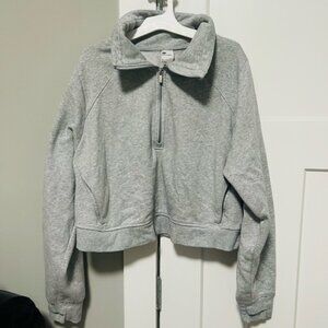 All in Motion Light Gray Zip-Up Top